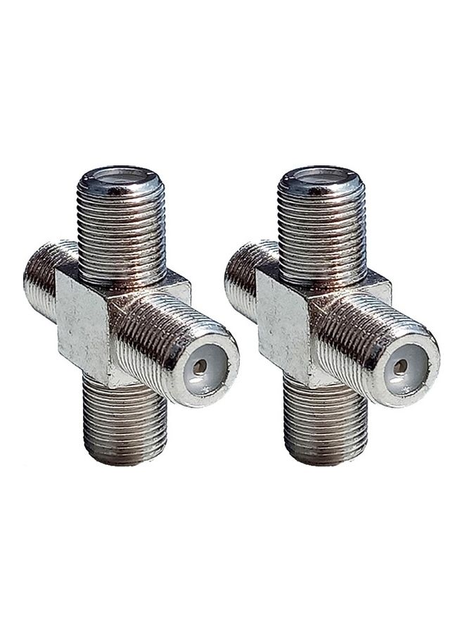 oem 100-Piece 1 F Female To 3 F Female Jack 4 Way F Splitter TV Coax Adapter ConnecTor Multicolour - Image 2