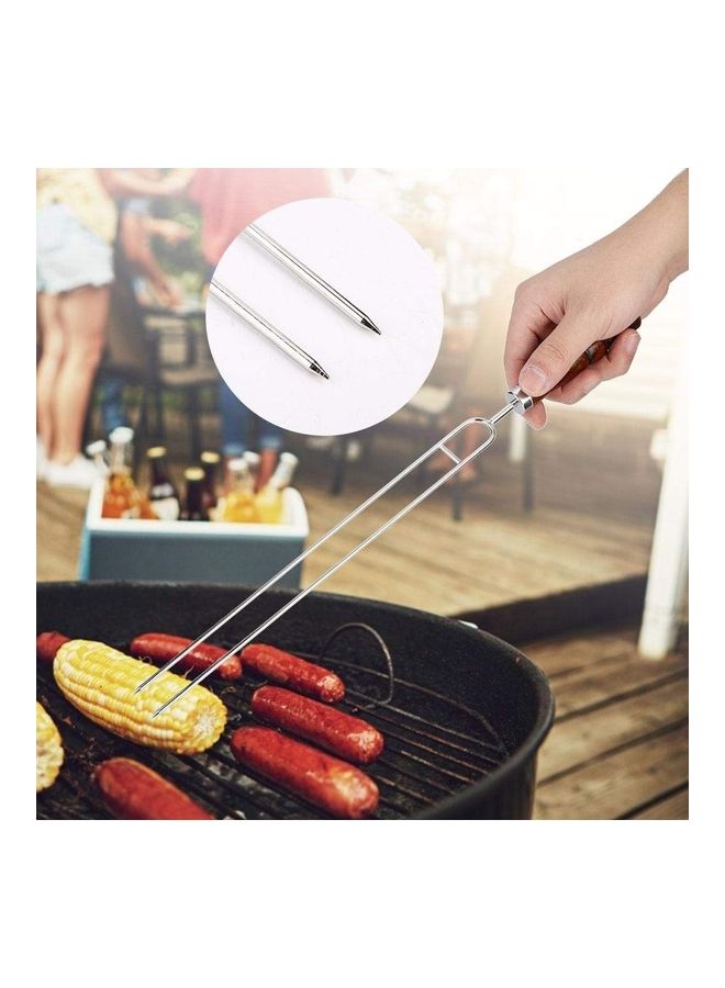 oem 6-Piece And 2 Sweeps Stainless Steel Barbecue Skewers 44 x 10 x 2.5cm - Image 3