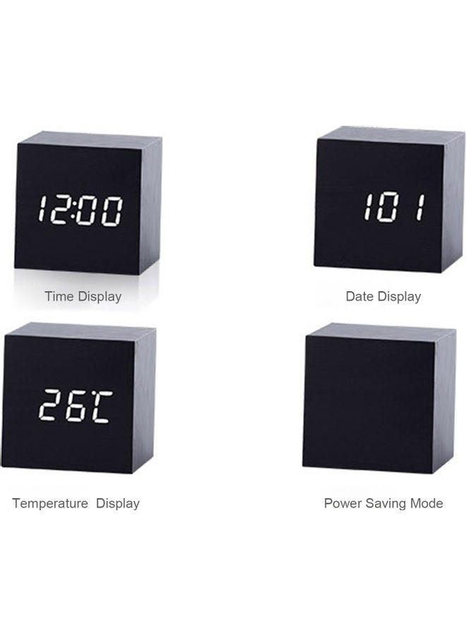 LED Digital Alarm clock Black 9.00 x 8.00 x 8.00cm - Image 4