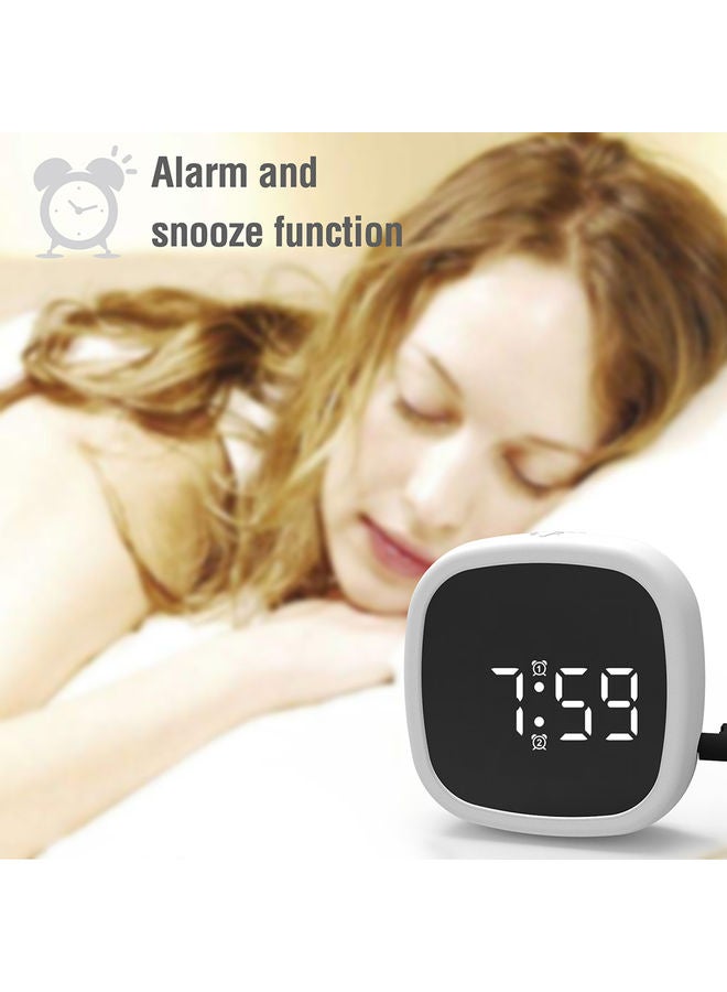Generic - Travel Digital Alarm Clock White 10.30 x 3.80 x 9.80cm - Image 1
