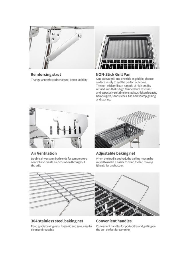oem Foldable Portable Outdoor Liftable Stainless Steel 79 x 38 x 21cm - Image 4