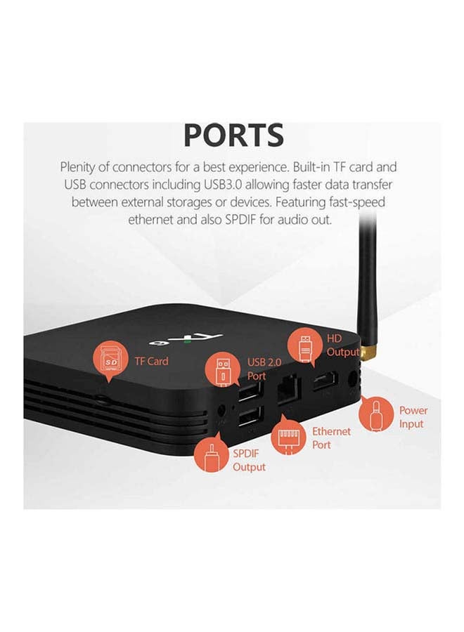 Smart HK1 Android TV Box ANTV-WO-TX6P-4-32 Black
