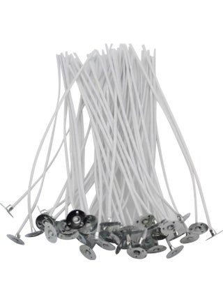 50-Piece Pre Waxed Candle Wicks White/Silver - v1619932981/N47077224A_1