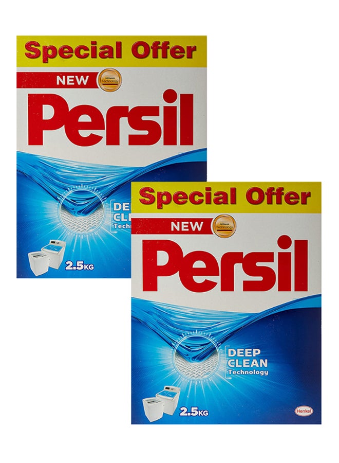Persil Detergent Powder 2.5kg Pack of 2 Multicolour 2x 2.5kg 