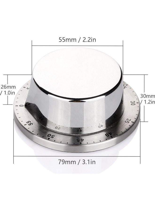 Kitchen Timer Clock Silver 8.00 x 4.00 x 8.00cm - Image 4