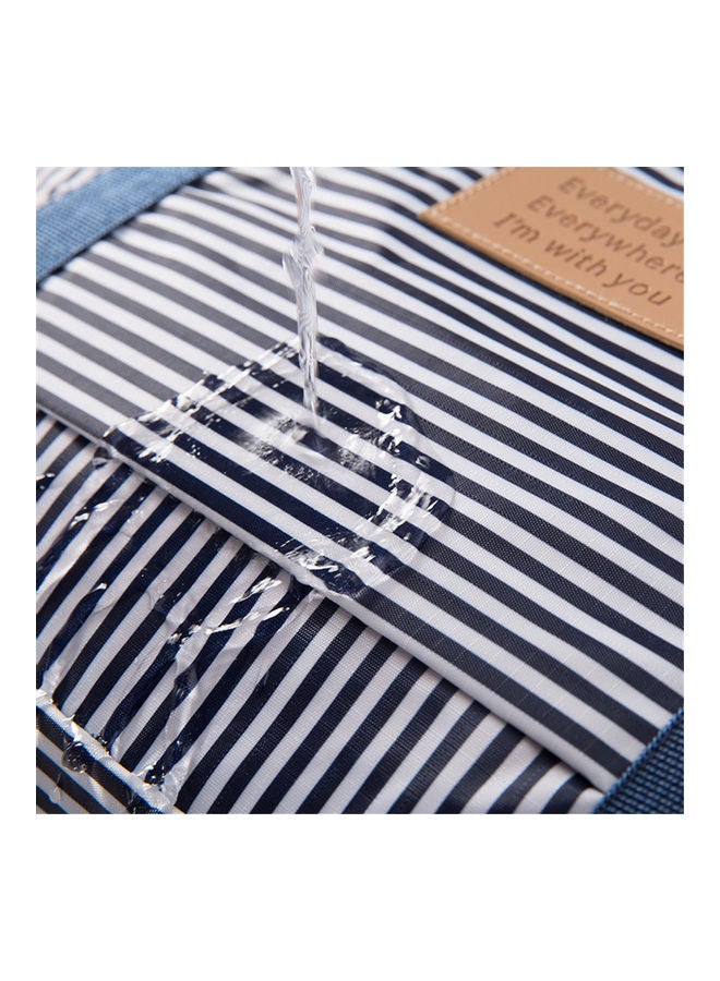Quilt Clothes Organizer Storage Bag Blue/White - Image 3