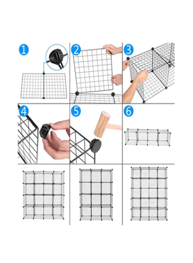 Generic - Grid Cube Storage Cabinet Black - Image 1