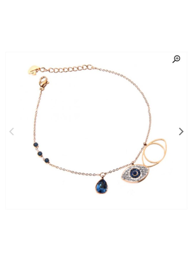 جولي خلخال بتصميم الخرزة الزرقاء المانعة للحسد