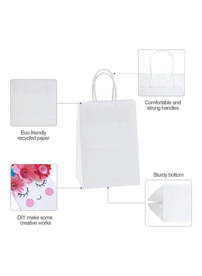 SNH - 50 Piece Twisted Handle Bag Small 28x22x12 cm White - Image 1