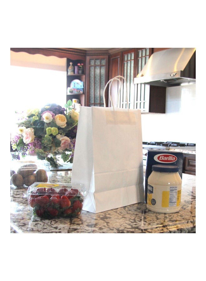 SNH 50 Piece Twisted Handle Bag Medium 32x28x16cm White - Image 3