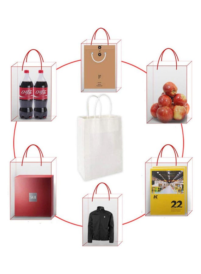 SNH 50 Piece Twisted Handle Bag Medium 32x28x16cm White - Image 4