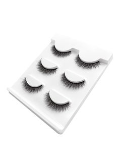 SHIDISHANGPIN 3 Pairs Of Mink Natural False Eyelashes Set Black  - Image 1