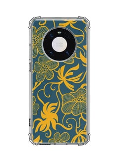 Euro Pattern Case Cover For Huawei Mate 40 Pro Yellow/Blue