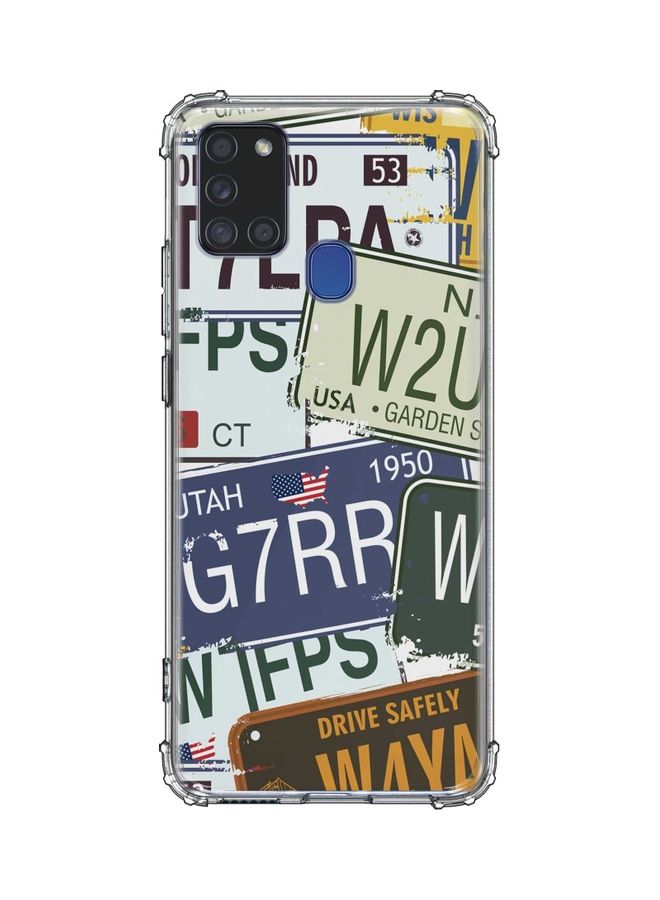 Stylizedd Protective Case Cover For Samsung Galaxy A21s Number Plates
