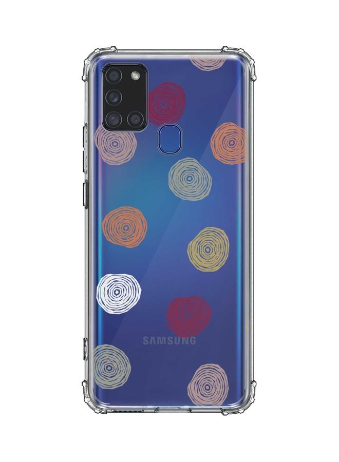 Stylizedd - Protective Case Cover For Samsung Galaxy A21s Circular Scribbles - Image 1