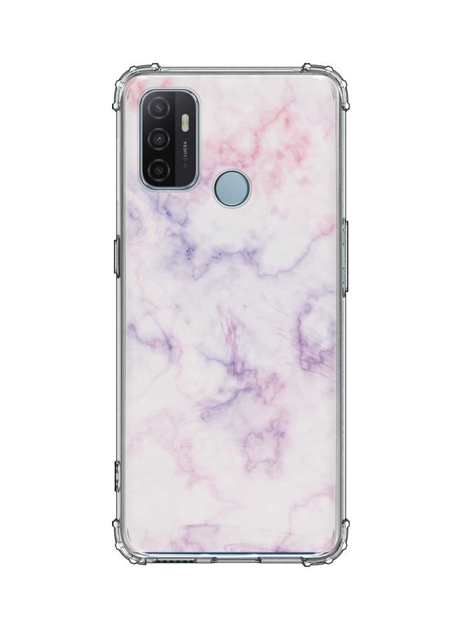 Stylizedd Protective Case Cover for Oppo A53 - Cotton Candy Marble Print Multicolour 