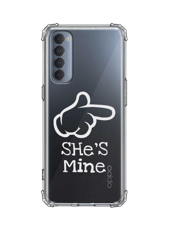 Stylizedd Protective Case Cover for Oppo Reno4 Pro 4G Transparent/White