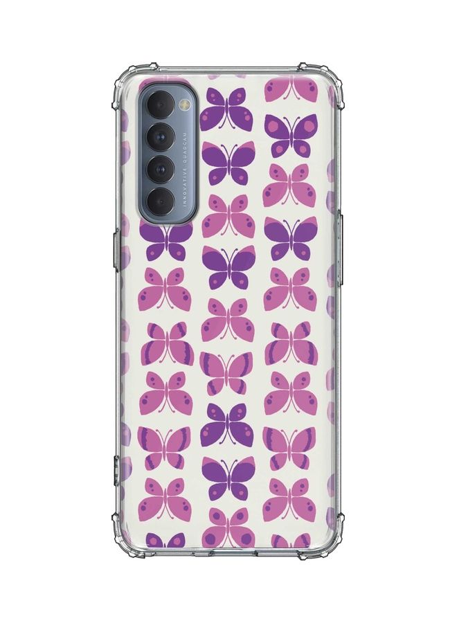 Sweet Butterfly Protective Case Cover For Oppo Reno4 Pro 4G Multicolour