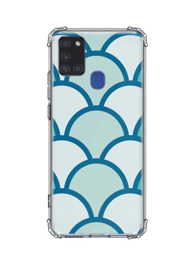 Fish Scales Protective Case Cover For Samsung Galaxy A21s Multicolour