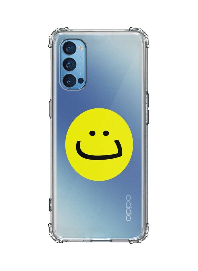 Stylizedd Ta Smile Printed Protective Case Cover for Oppo Reno4 Clear/Yellow