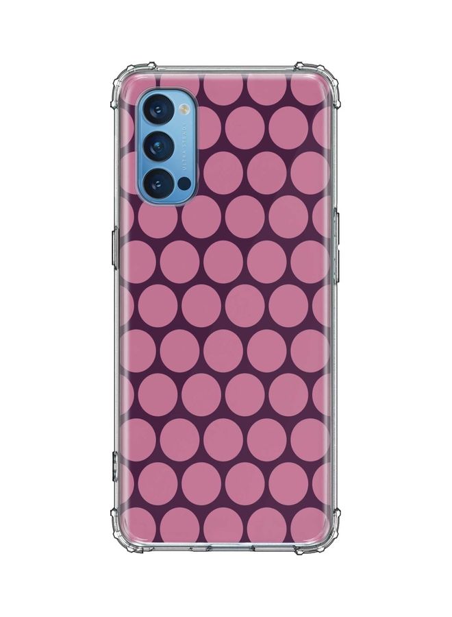 Stylizedd Protective Case Cover for Oppo Reno4 4G - Honeycombs Purple