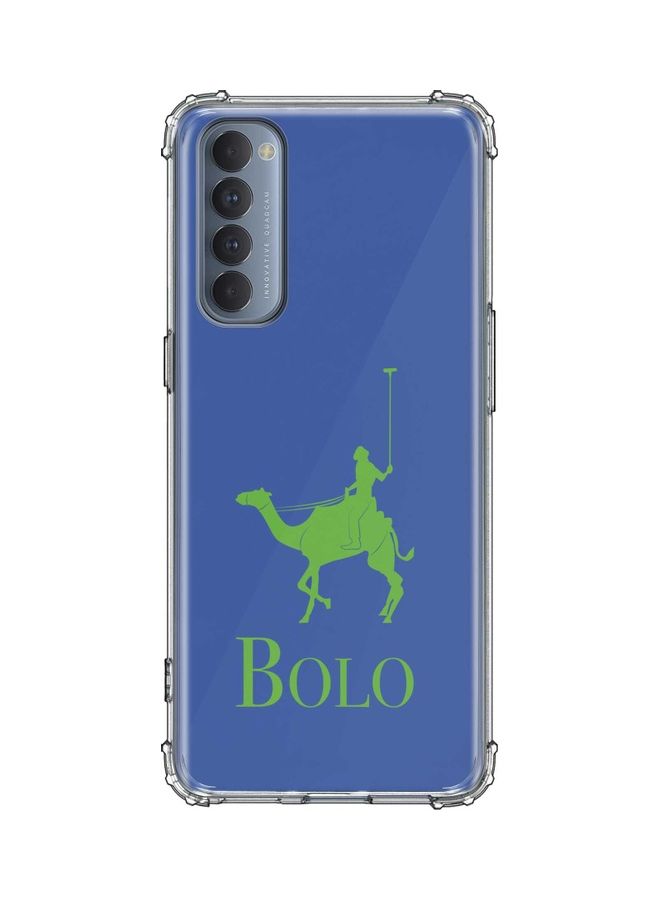 غطاء حماية واقٍ مزين بطبعة كلمة "BOLO" لهاتف أوبو رينو 4 برو 4G متعدد الألوان