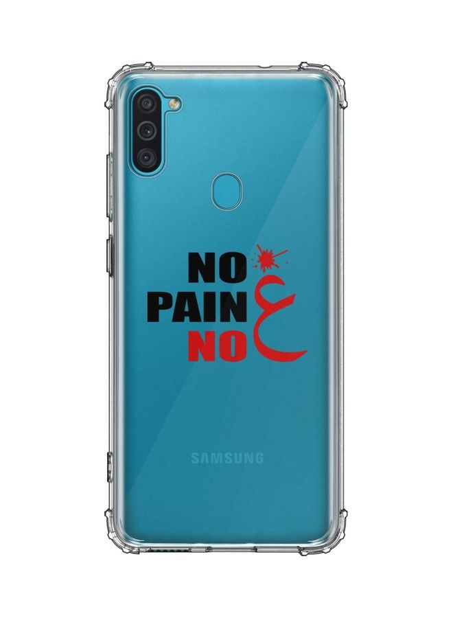 Stylizedd Classic Clear Case for Samsung Galaxy M11 Soft Anti Drop Airbag TPU Gel Thin Transparent Flexible Shockproof Cover - No Pain No Gain Multicolour