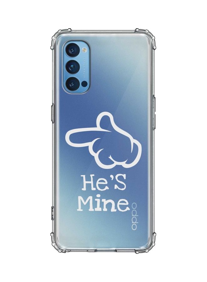 Stylizedd Protective Case Cover for Oppo Reno 4 4G Clear/White