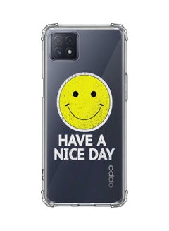 ستايلايزد غطاء حماية واقٍ بطبعة عبارة "Have a nice day" لهاتف أوبو A73 5G/ A72 5G متعدد الألوان 