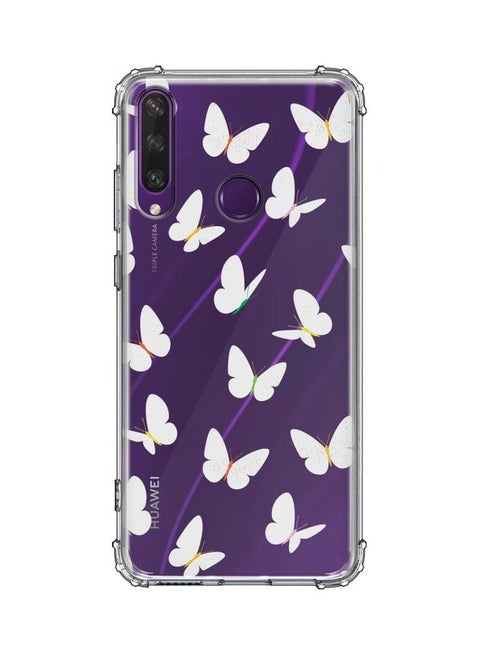 Classic Clear Series Case Cover For Huawei Y6p Fluttering Butterfly