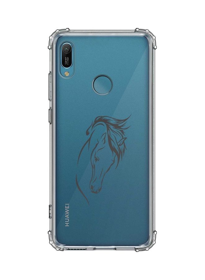 Stylizedd Protective Case Cover for Huawei Y6 Prime 2019 Transparent/Black