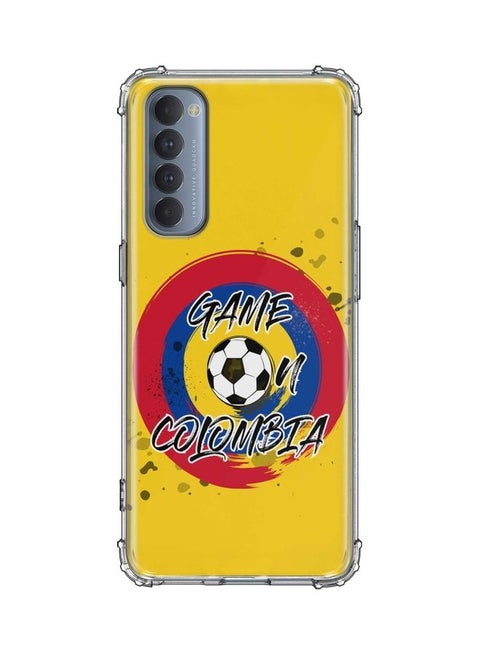 Protective Clear Case Cover for Oppo Reno4 Pro- Game on Colombia Multicolour