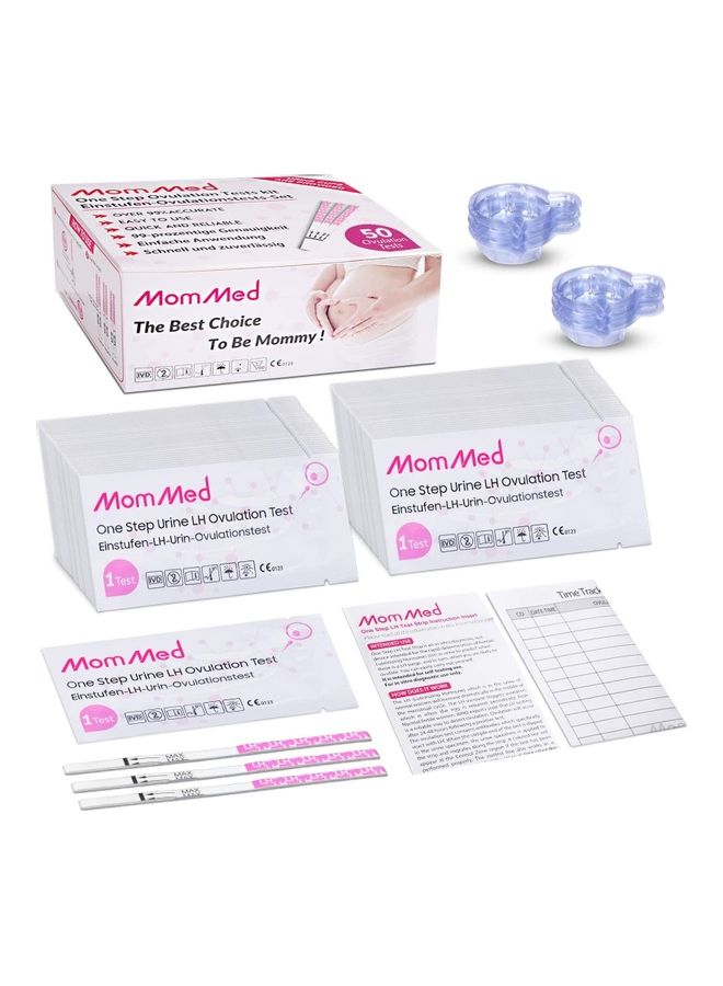 MomMed 50 LH Ovulation Predictor Kit with Free 50 Collection Cups - Image 3