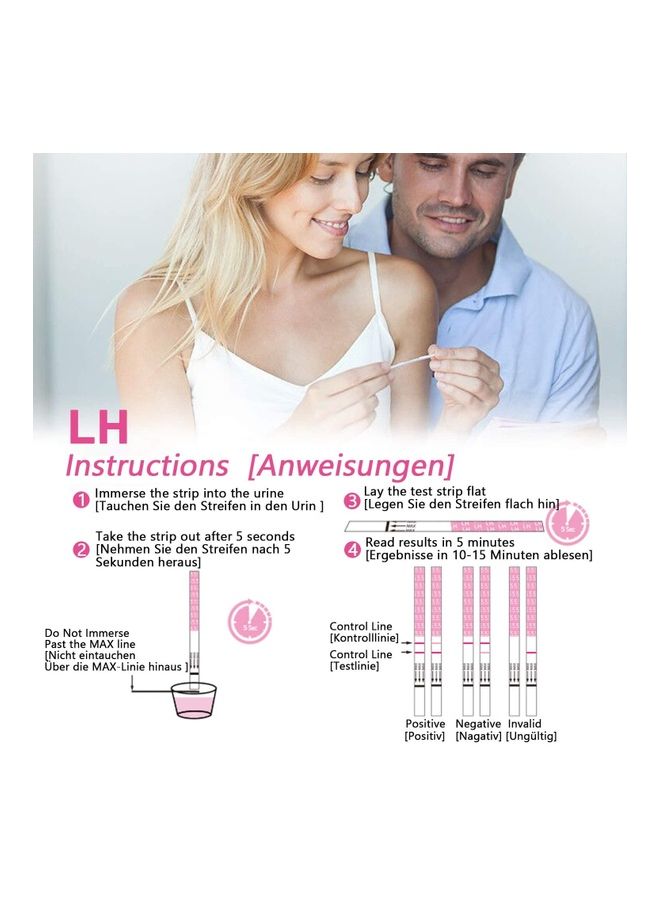 MomMed 50 LH Ovulation Predictor Kit with Free 50 Collection Cups - Image 4