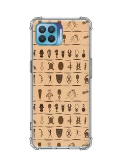 Stylizedd Classic Clear Case Cover For Oppo A93/F17 Pro/Reno4 Lite Tribal Hieroglyphics 
