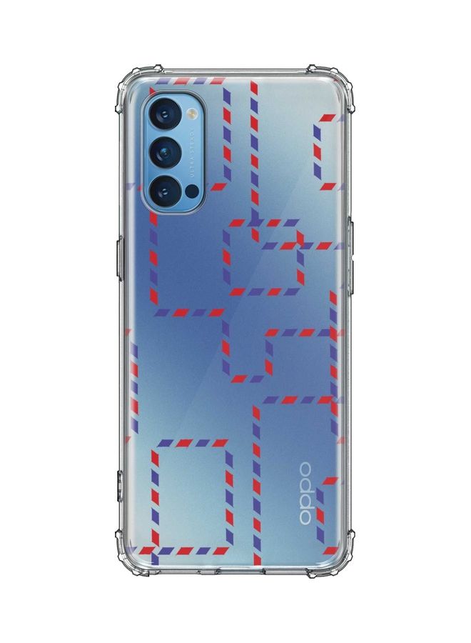 Protective Case Cover for OnePlus Nord N10 Transparent/Red/Blue