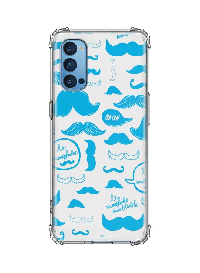 Protective Case Cover For Oppo Reno 4 White/Blue