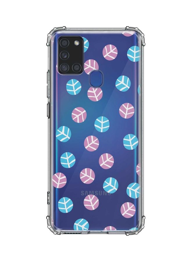 غطاء حماية واقٍ لهاتف سامسونج جالاكسي A21s مزين بنقش رقاقات الثلج بشكل فقاعات