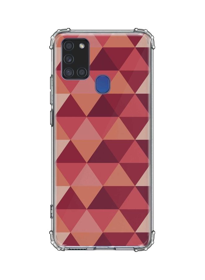 Topsy Turvy Triangles Protective Case Cover For Samsung Galaxy A21s Multicolour