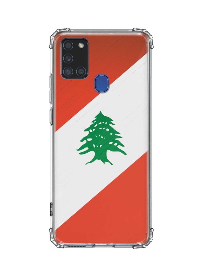 Flag Of Lebanon Protective Case Cover For Samsung Galaxy A21s Multicolour