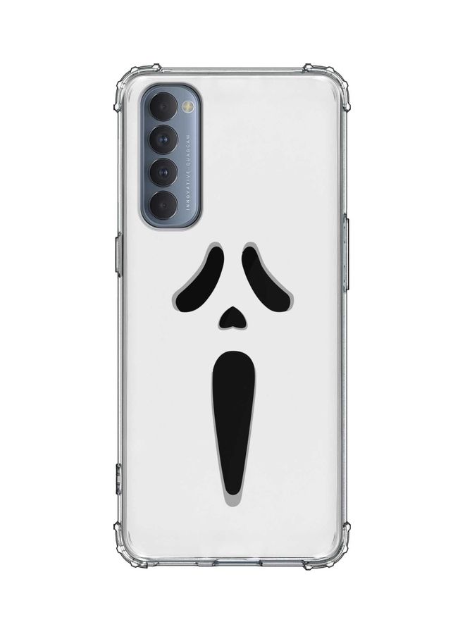 Stylizedd Scream Protective Case Cover For  Oppo Reno4 Pro 4G White/Black