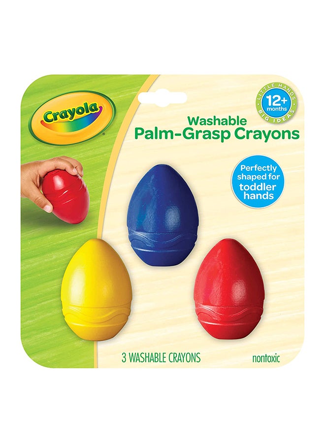 Crayola My First Palm Grip Crayons, Coloring for Toddlers 3 Piece 19.05x18.42x5.24cm - Image 2