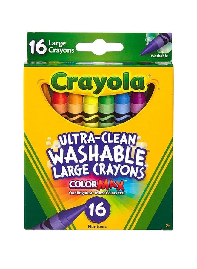 كرايولا أقلام تلوين كبيرة قابلة للغسل فائقة النظافة من  16 قطعة 11.43x7.14x1.91سم - Image 2