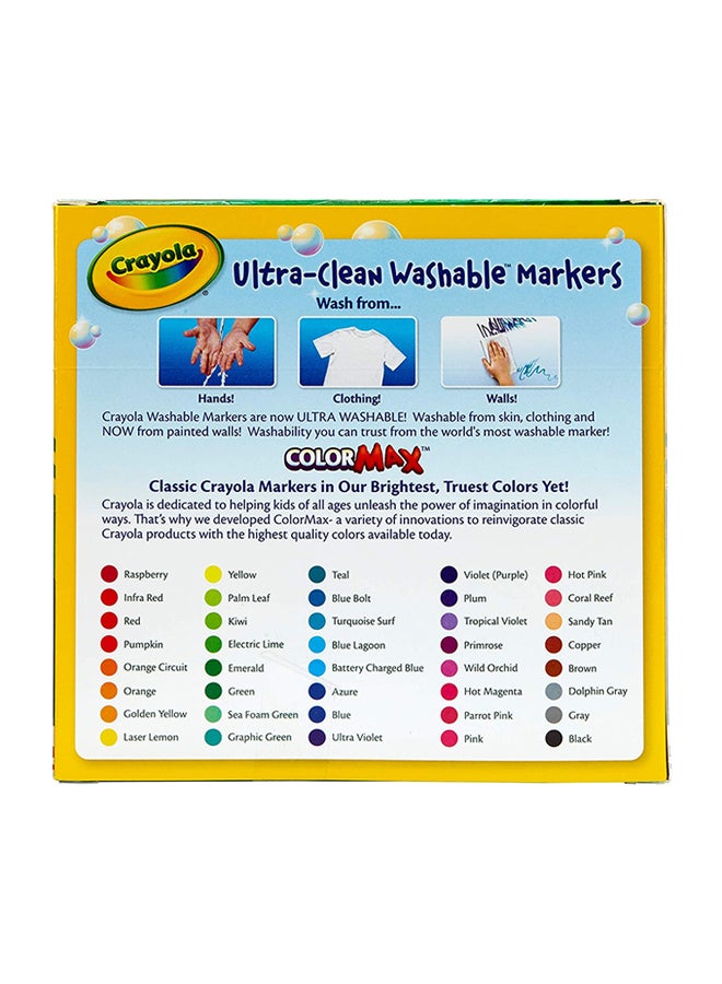 Crayola 40 Piece Ultra-Clean Washable Assorted, Broad Line 27.94x10.64x1.91cm - Image 3