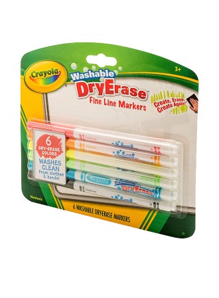 6 Count Dry-Erase Fine Line Washable Markers - view 4