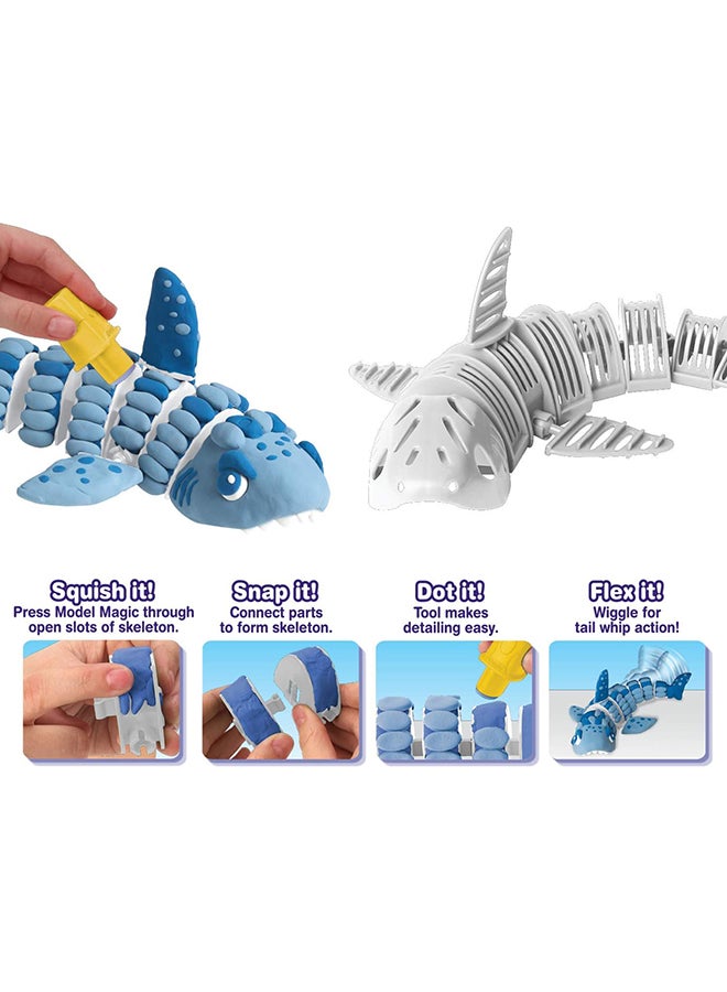 كرايولا لعبة بيلد أبيست بتصميم سمكة قرش 27.31x19.69x1.78سم - Image 4