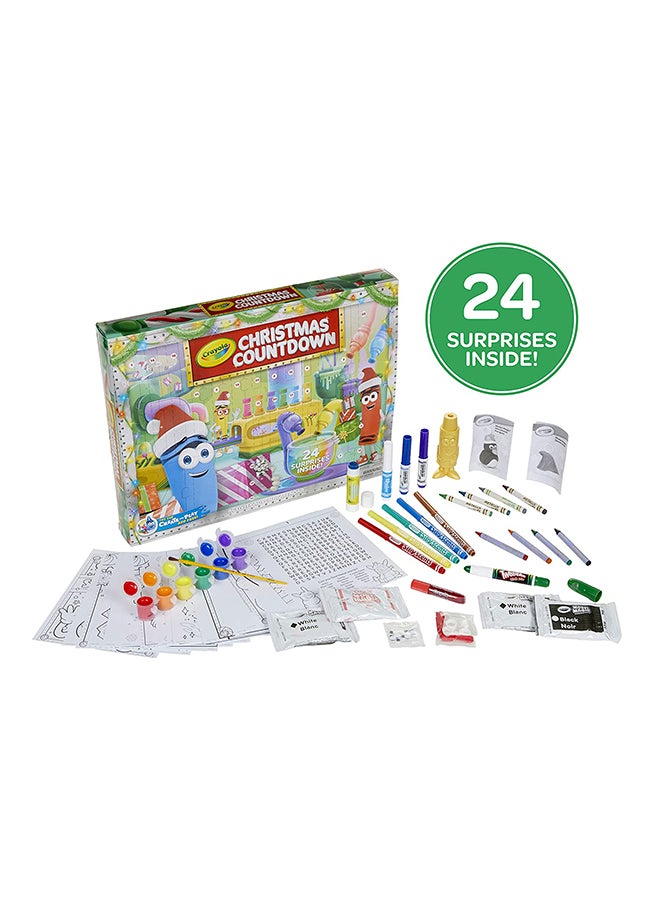 Christmas Countdown Advent Calendar, Multicolour 5.08 X 44.14 X 33.98cm