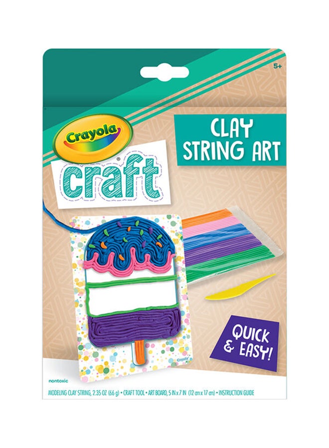 كرايولا لعبة معجون التشكيل بفن الخيوط بنمط آيس كريم 12*17سم - Image 1