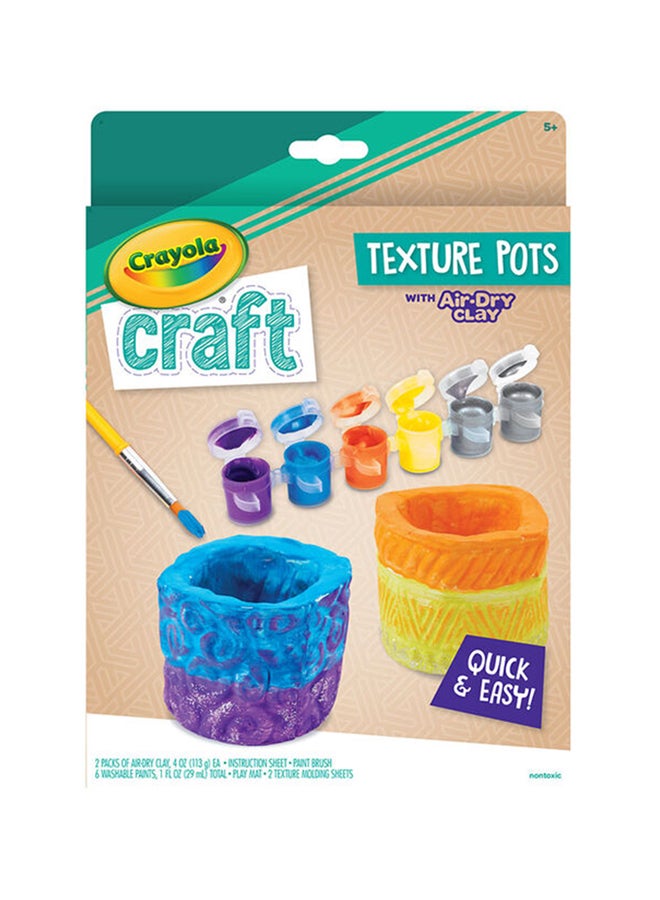 Crayola Texture Pots Craft Kit 26.5x19.00x2.50cm - Image 1