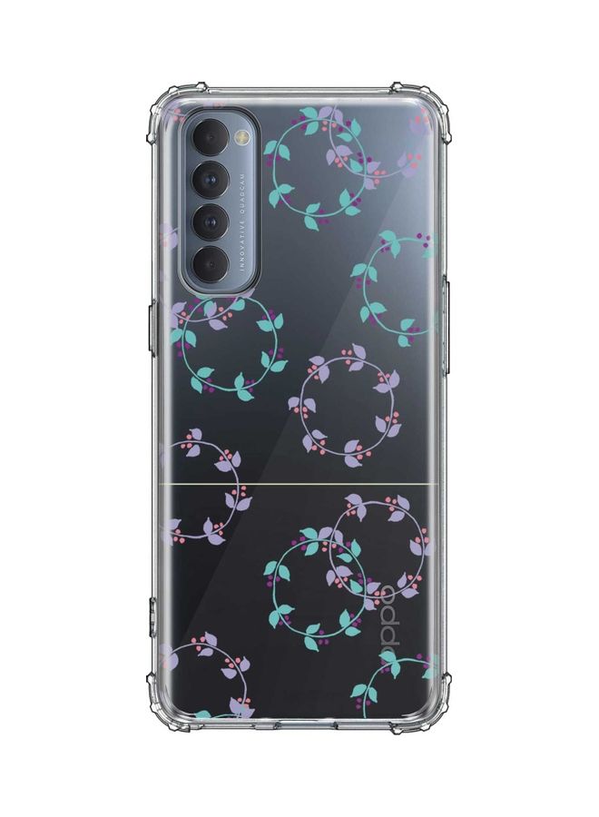 Stylizedd Protective Case Cover for Oppo Reno4 Pro 4G - Floral Wreath Multicolour